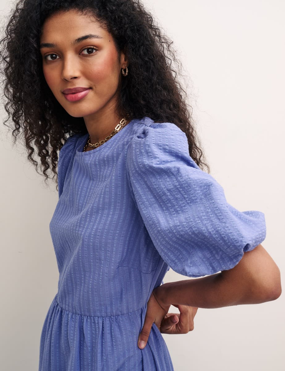 Fearne Cotton Maria Blue Midi Dress