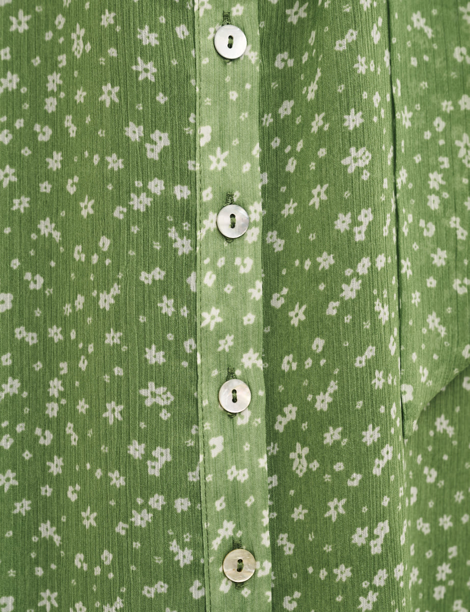 Floral Green Malika Midi Dress