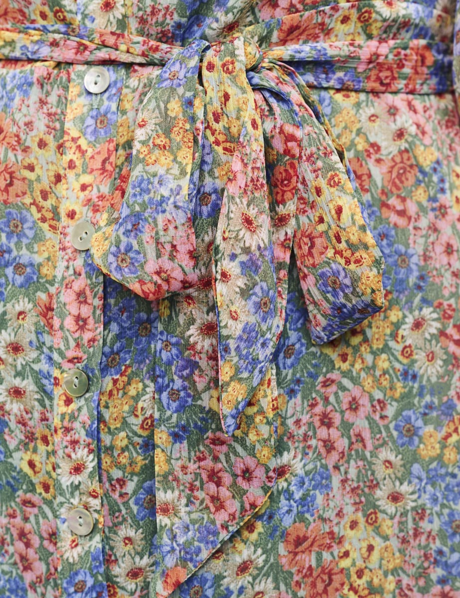 Multi Floral Malika Midi Dress