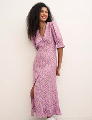 Lilac Ditsy Floral Annalise Midi Dress