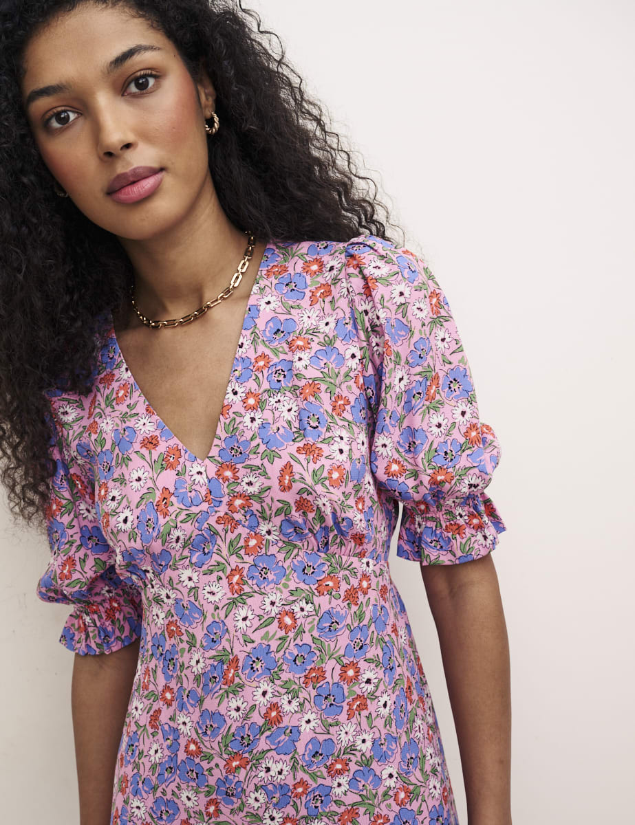 Vintage Pink Delilah Midi Dress