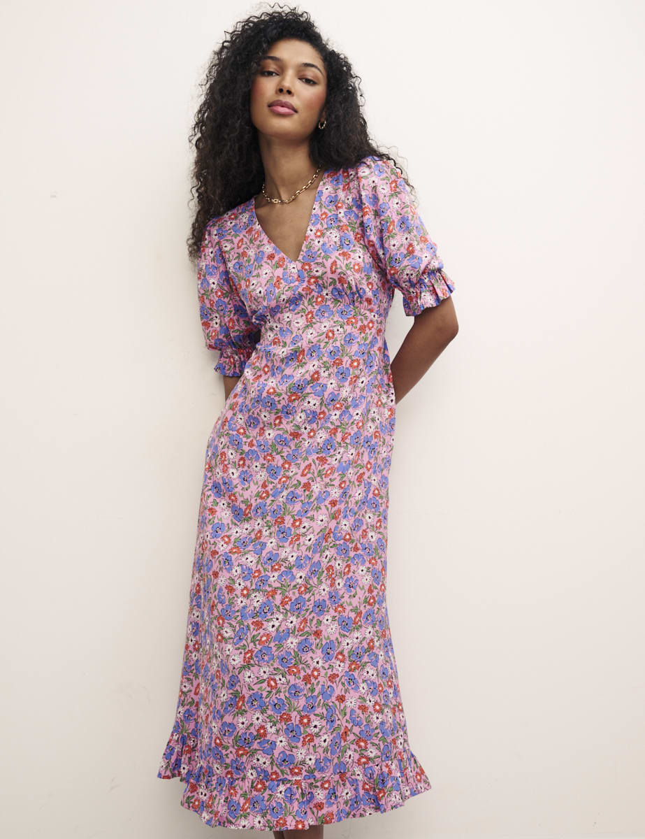 Vintage Pink Delilah Midi Dress