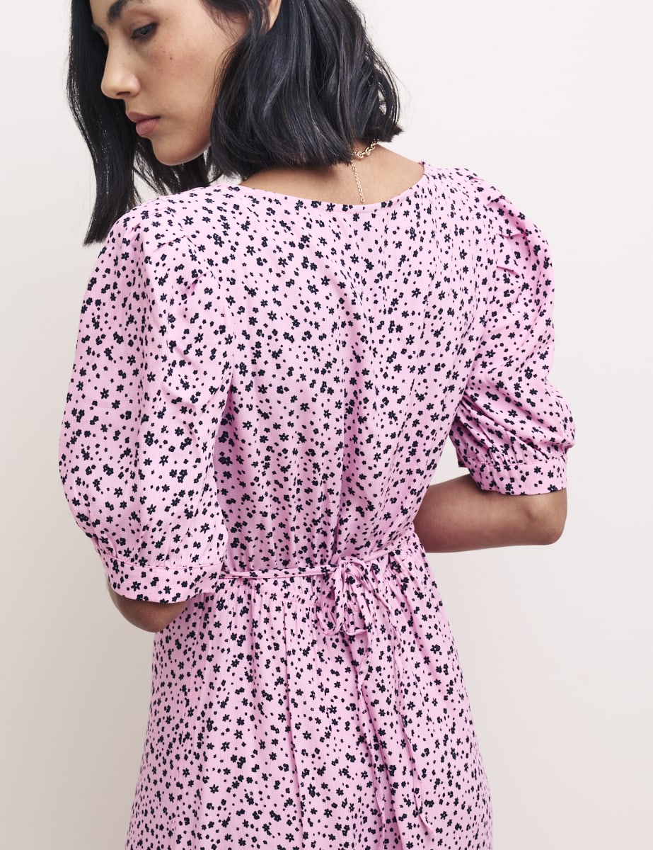 Pink Floral Rosie Midi Dress