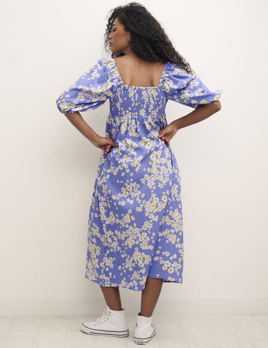 PEtite Blue Daisy Kylie Midi Dress