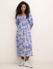 PEtite Blue Daisy Kylie Midi Dress