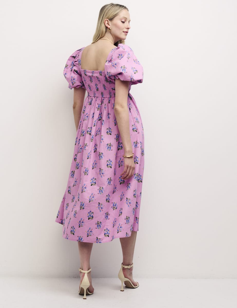 Pink Floral Nova Midi Dress