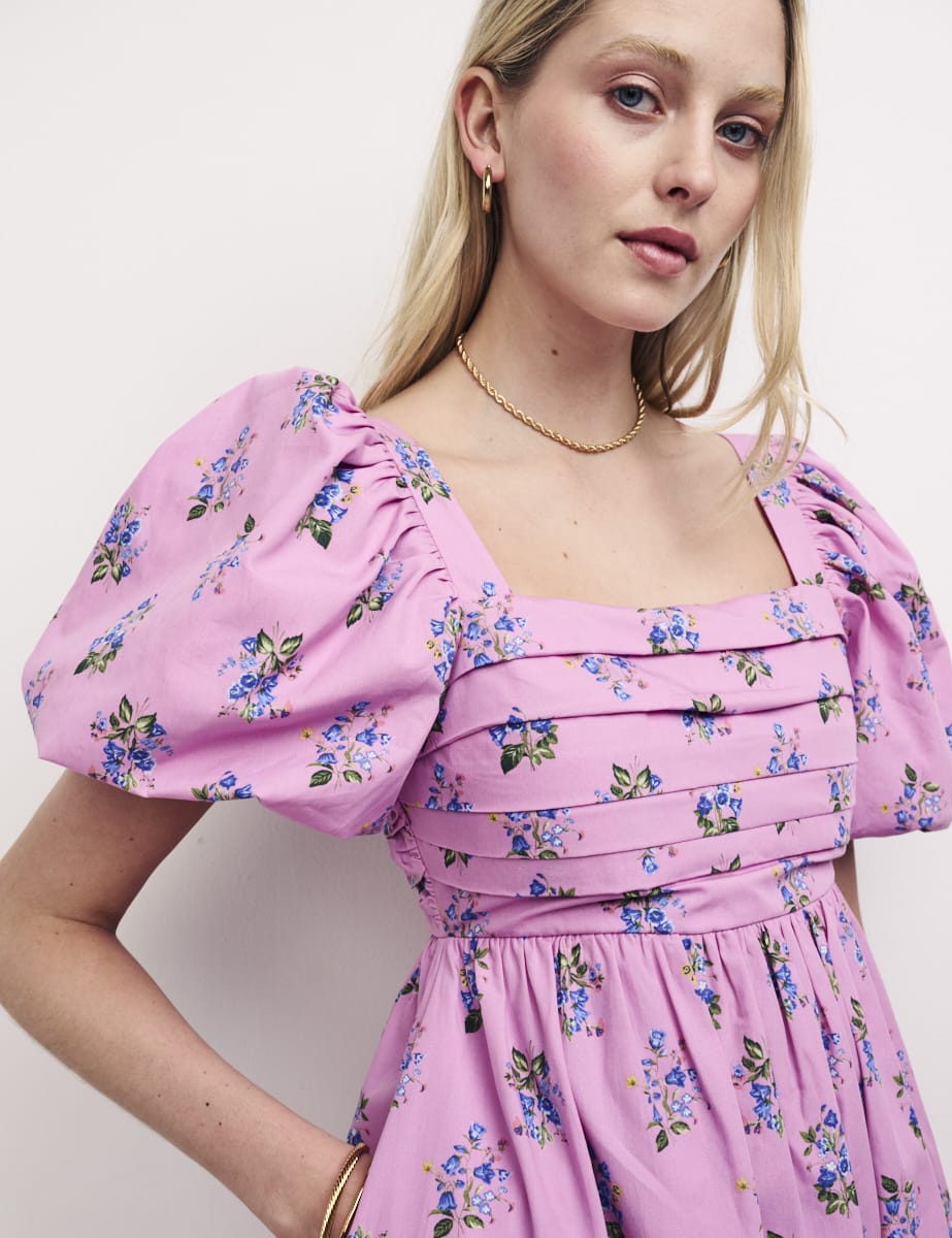 Pink Floral Nova Midi Dress