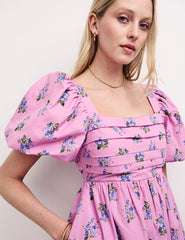 Pink Floral Nova Midi Dress