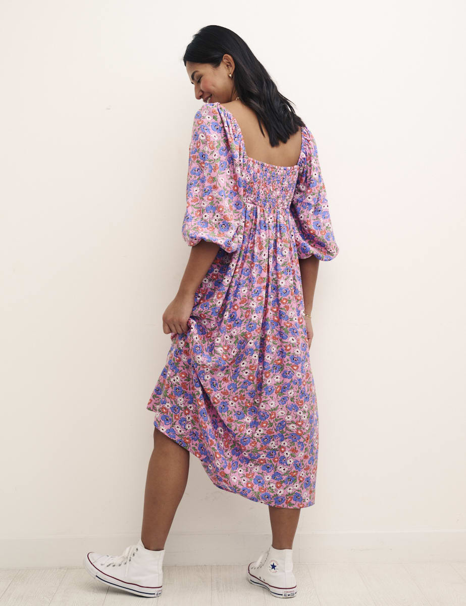 Long Sleeve Floral Astrid Midi Dress