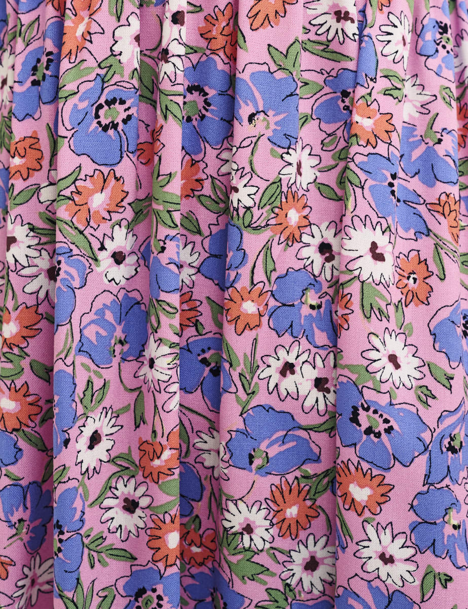 Long Sleeve Floral Astrid Midi Dress