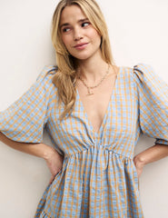 Blue and Orange Vienna Mini Dress