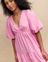Pink Vienna Smock Mini Dress