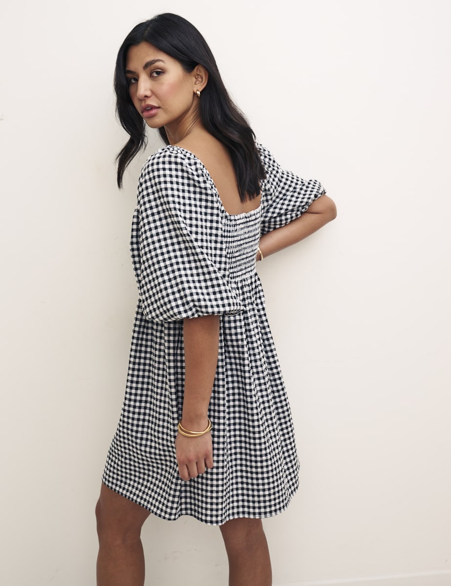 Black and White gingham Kylie Mini Dress
