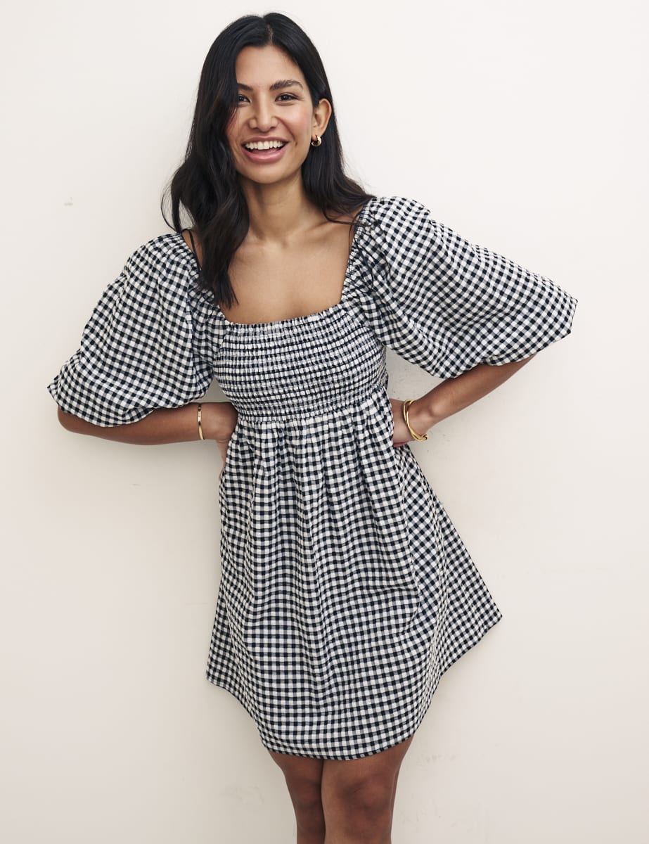 Black and White gingham Kylie Mini Dress