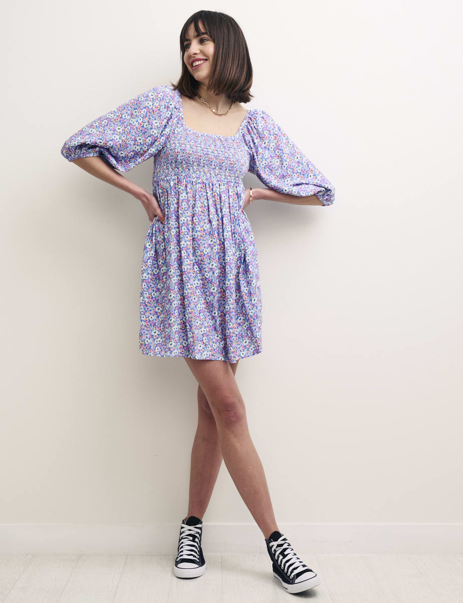 Ditsy Blue Kylie Mini Dress