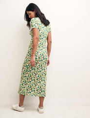 Green Floral Dylan T-Shirt Dress