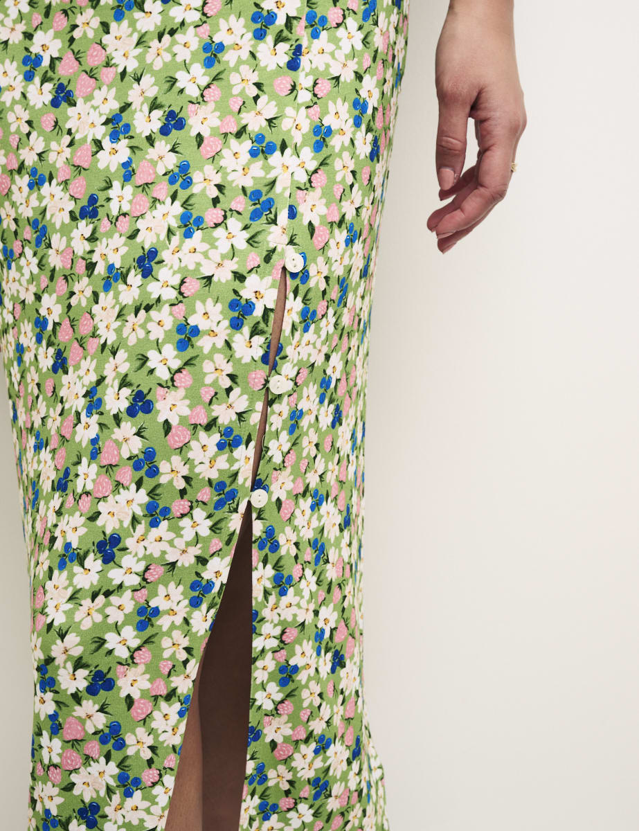 Green Floral Dylan T-Shirt Dress