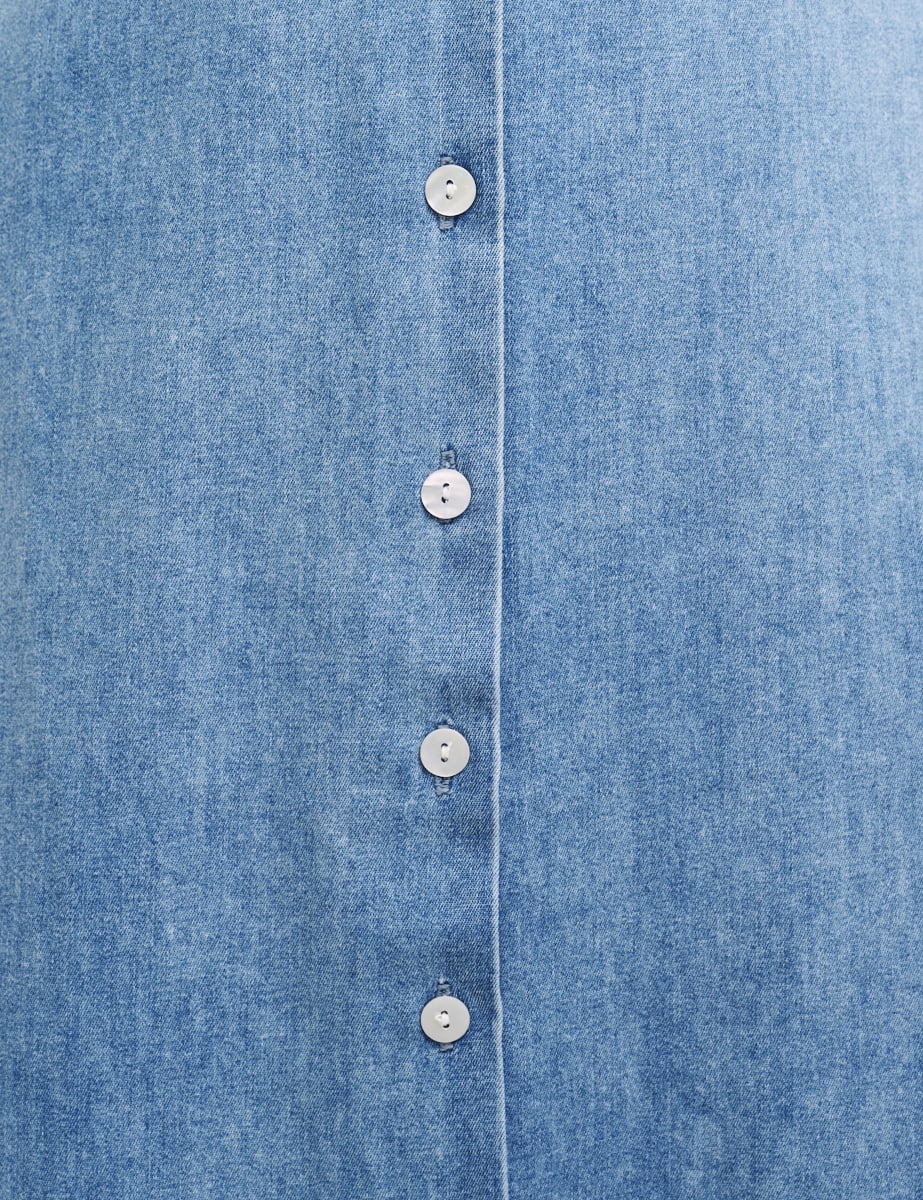 Blue Denim Alexa Midi Tea Dress