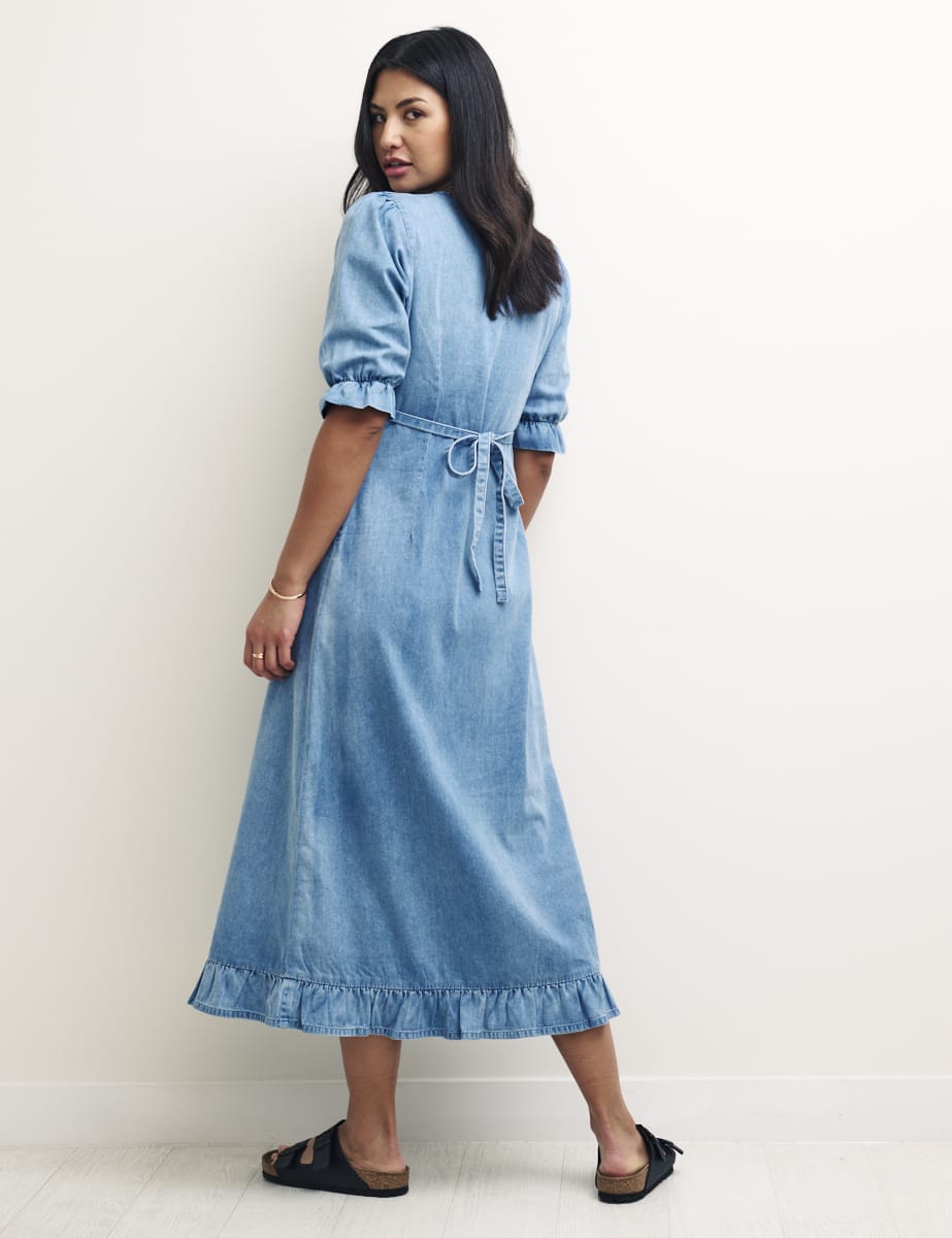 Blue Denim Delilah Midi Tea Dress