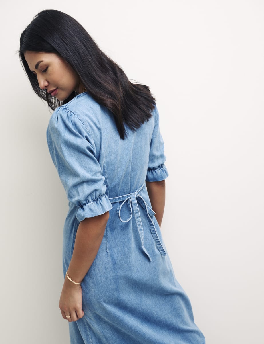 Blue Denim Delilah Midi Tea Dress