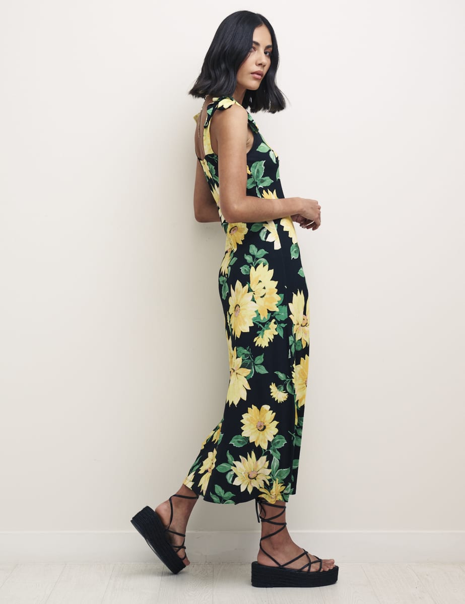 Sunflower Tie Shoulder Adrian Midi Dress