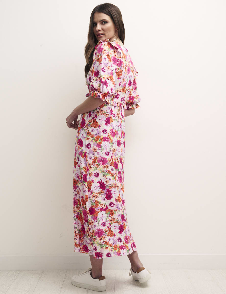 Big Floral Felicia Midi Dress