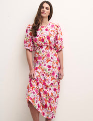 Big Floral Felicia Midi Dress