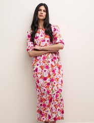 Big Floral Rachel Midi Dress