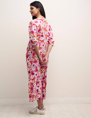 Big Floral Rachel Midi Dress