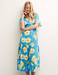 Sunflower Clementine Flutter Sleeve Midi Dress