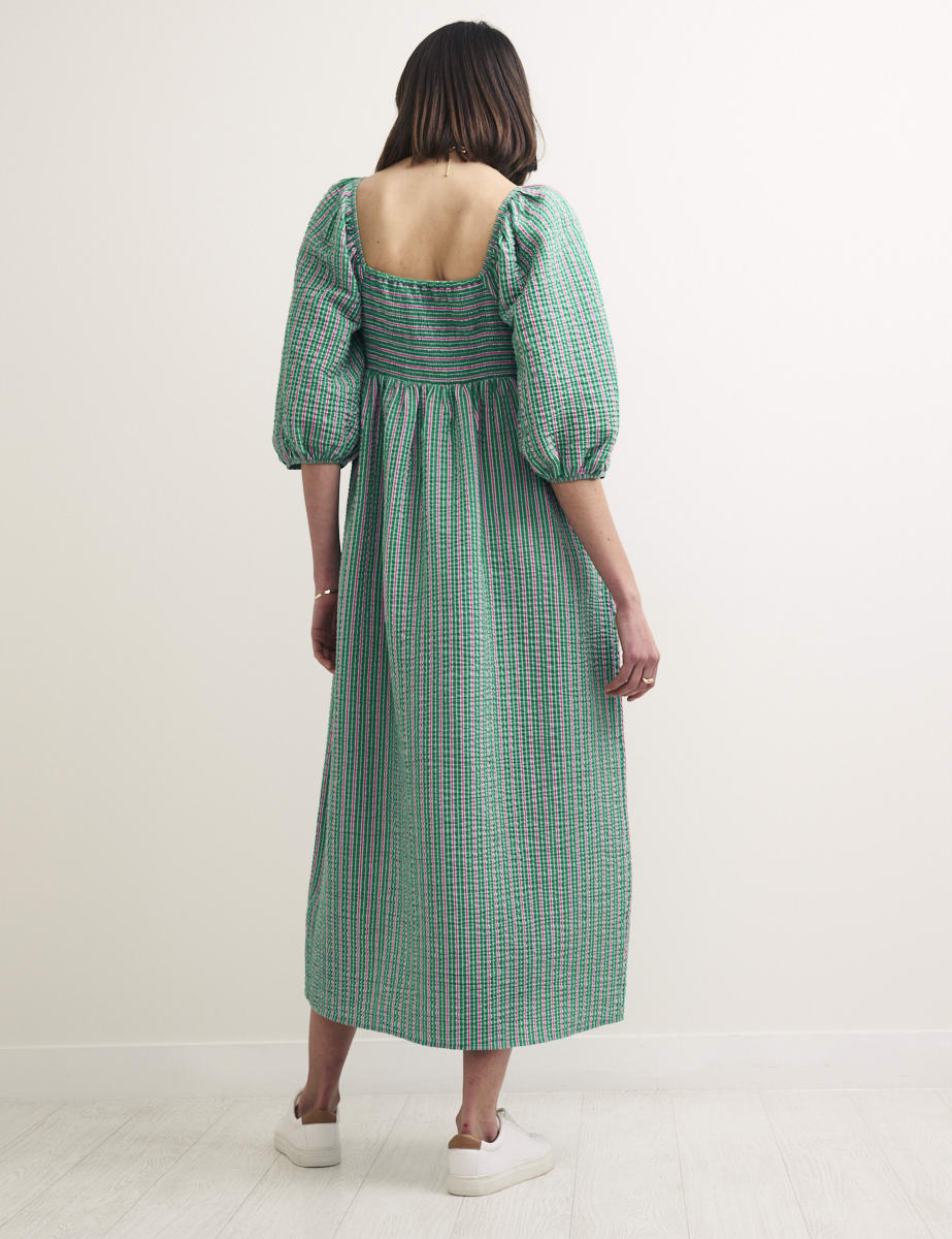Green Stripe Kylie Midi Dress
