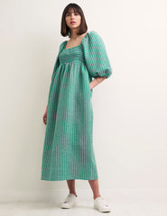 Green Stripe Kylie Midi Dress