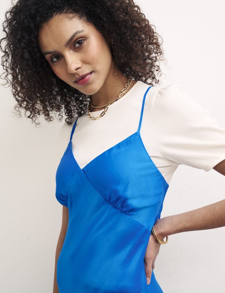 Blue Melina Midi Dress