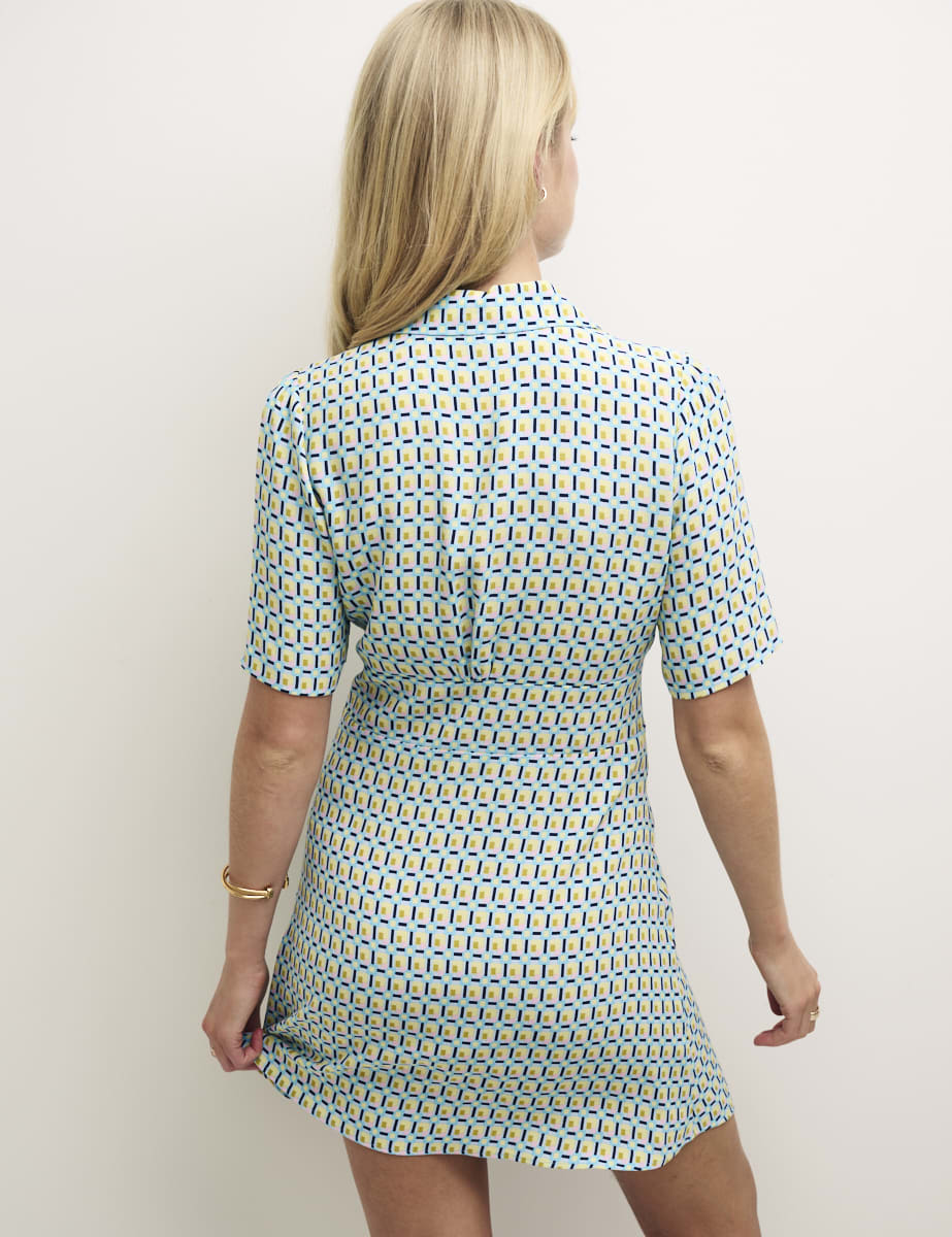 Geometric Print Daisy Mini Dress