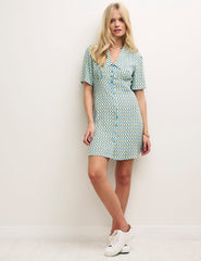 Geometric Print Daisy Mini Dress