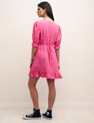 Pink Ditsy Floral Delilah Mini Dress