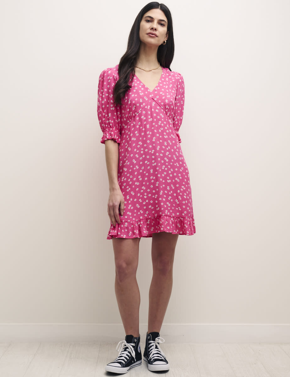 Pink Ditsy Floral Delilah Mini Dress