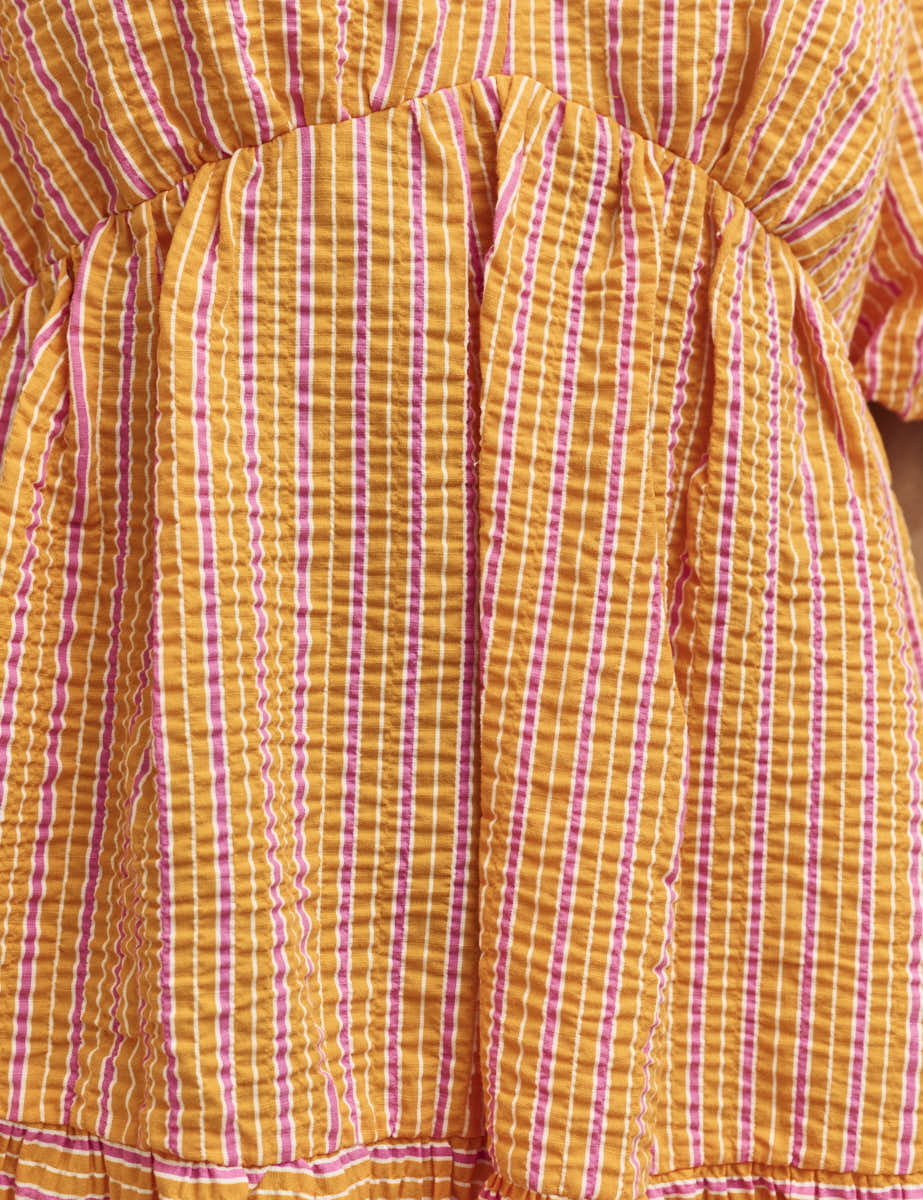 Orange Stripe Vienna Mini Dress