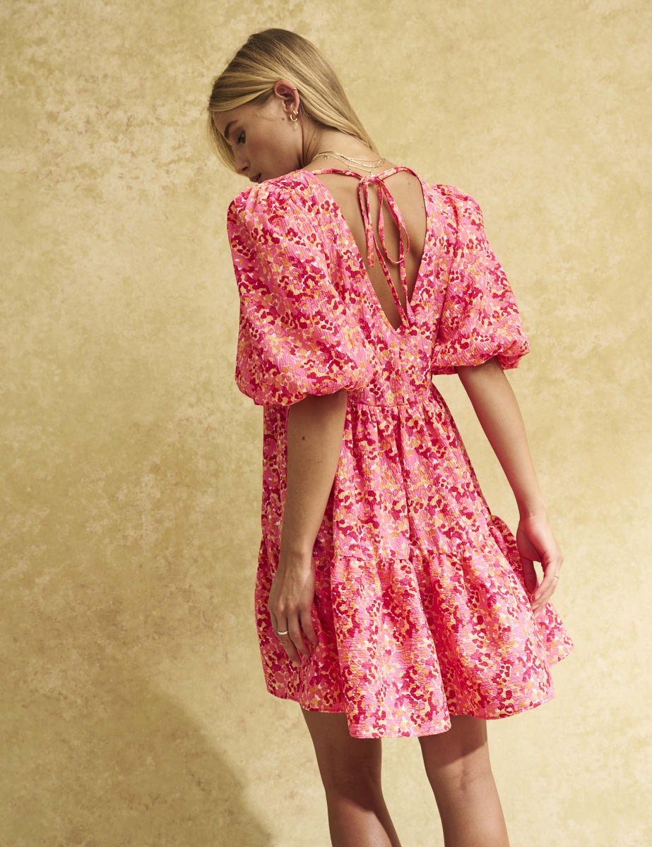 Pink Watercolour Vienna Mini Dress