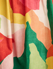 Multi Abstract Puff Sleeve Andie Mini Dress