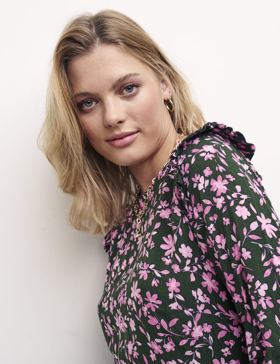 Floral Cecile Midi Dress