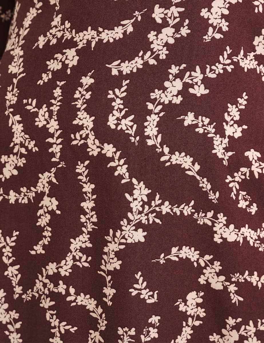 Brown Floral Serena Mini Dress