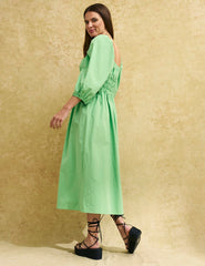 Green Franzie Midi Dress