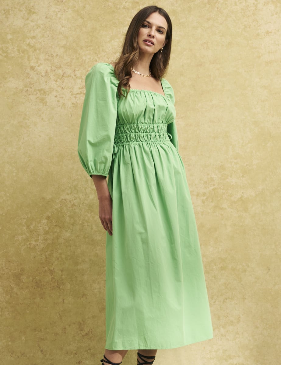 Green Franzie Midi Dress