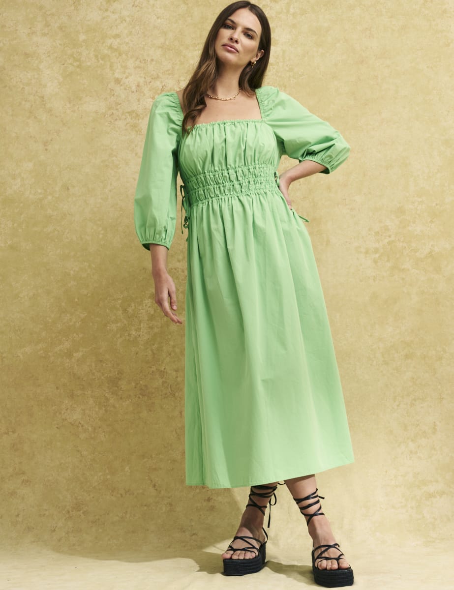 Green Franzie Midi Dress