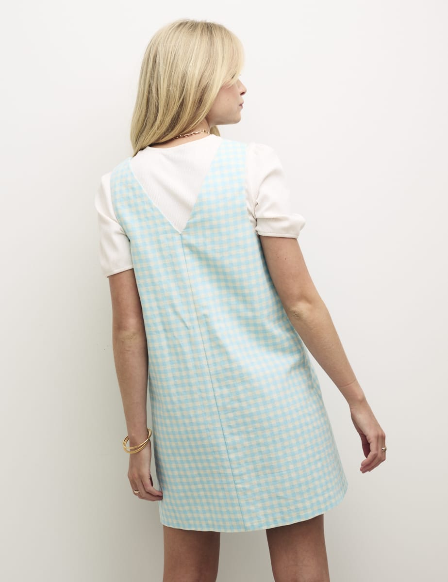 Blue Gingham Check Billie Pinny