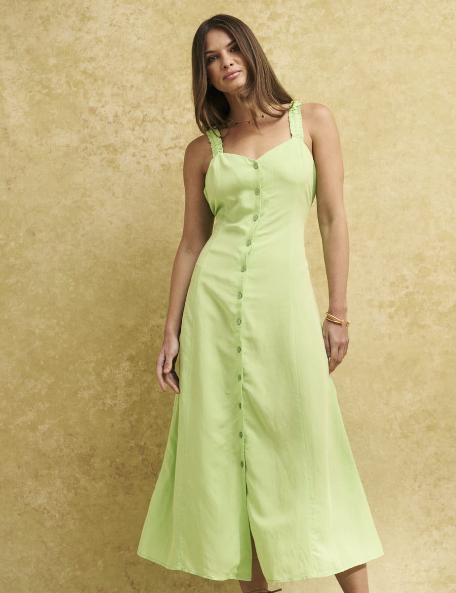 Lime Green Sweetheart Gill Midi Dress