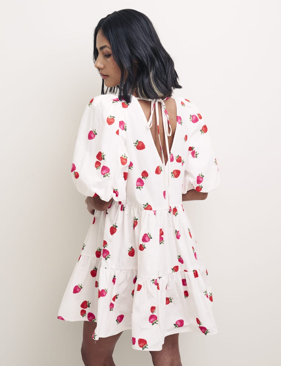 Strawberry Print Vienna Mini Dress