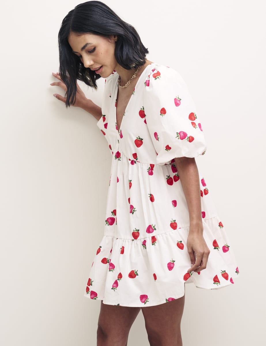 Strawberry Print Vienna Mini Dress