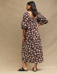 Fearne Cotton Brown Botanical Kylie Midaxi Dress